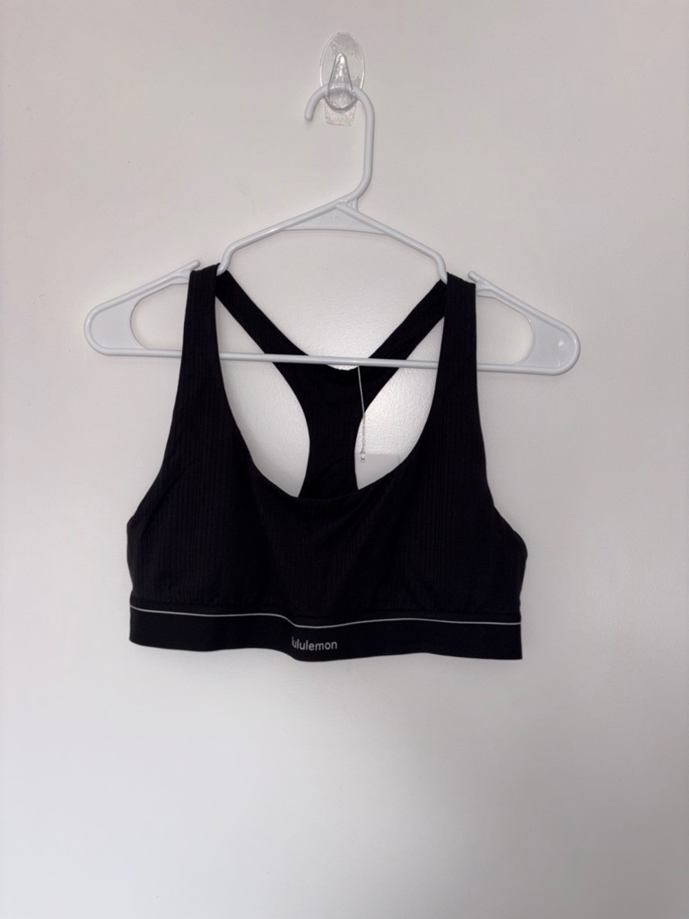 Lemon Black Ribbed Racerback Sports Bra - Picture 2 of 5